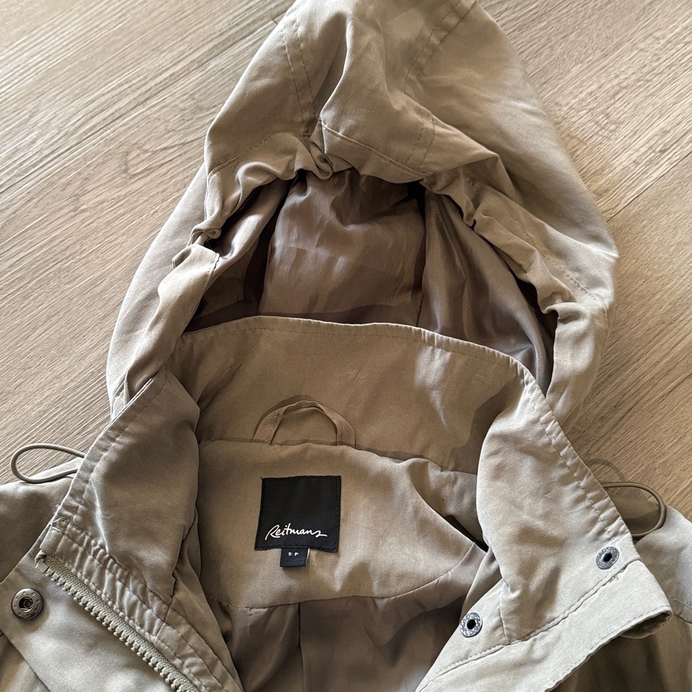 Women's kaki Hooded Jacket - Picture 3 of 4